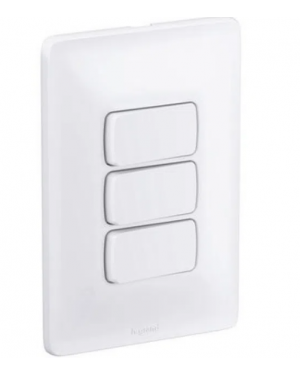 INTERRUPTOR TRIPLO SIMPLES 10A 4X2 PIAL ZEFFIA