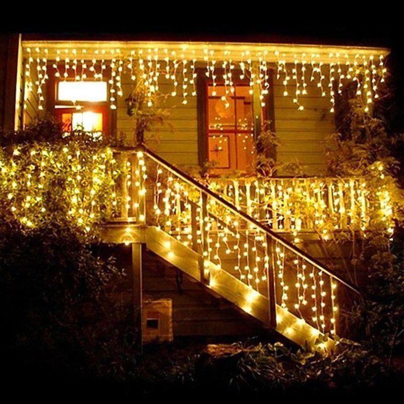 Cascata 200 Leds  5m  Multifuncional Branco quente