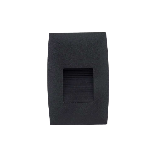 BALIZADOR DE PAREDE 2W 4X2 PRETO 30°